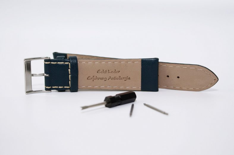 MARBURGER Uhrenarmband Aus Yakleder – 16 Mm, Braun Mit Goldschließe Inkl. Montageset