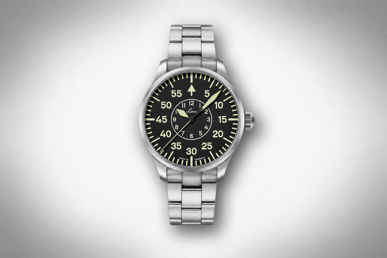 Laco Fliegeruhr Aachen 42 MB Automatikuhr schwarz Made in Germany