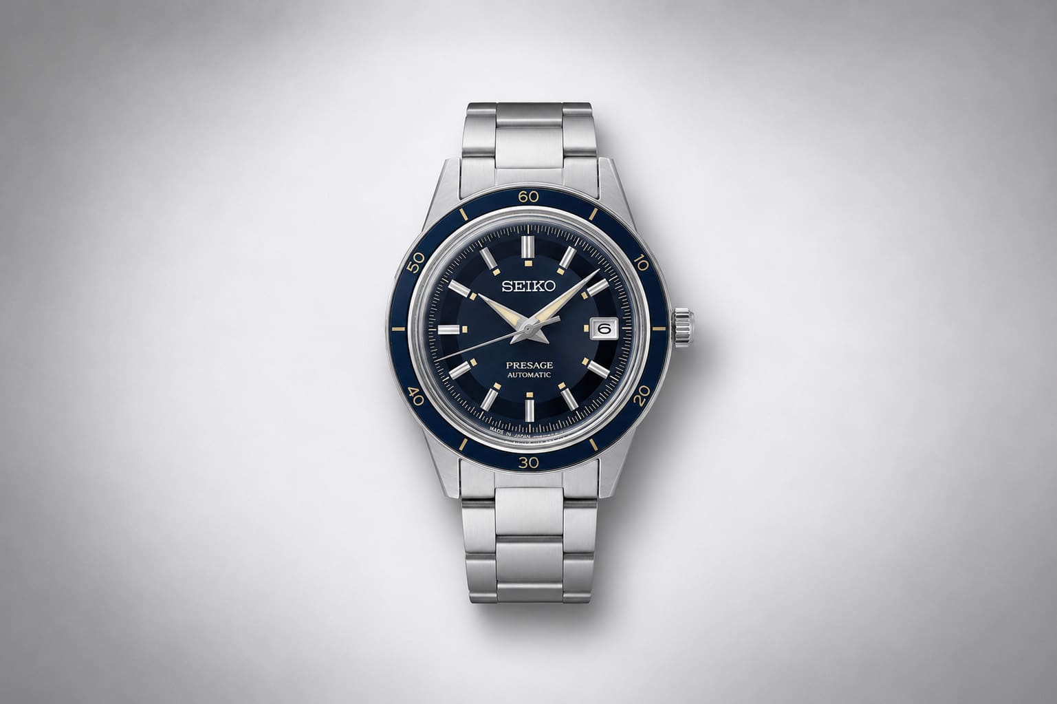 Seiko Presage SRPG05J1 Style 60s Automatikuhr blau 41 mm
