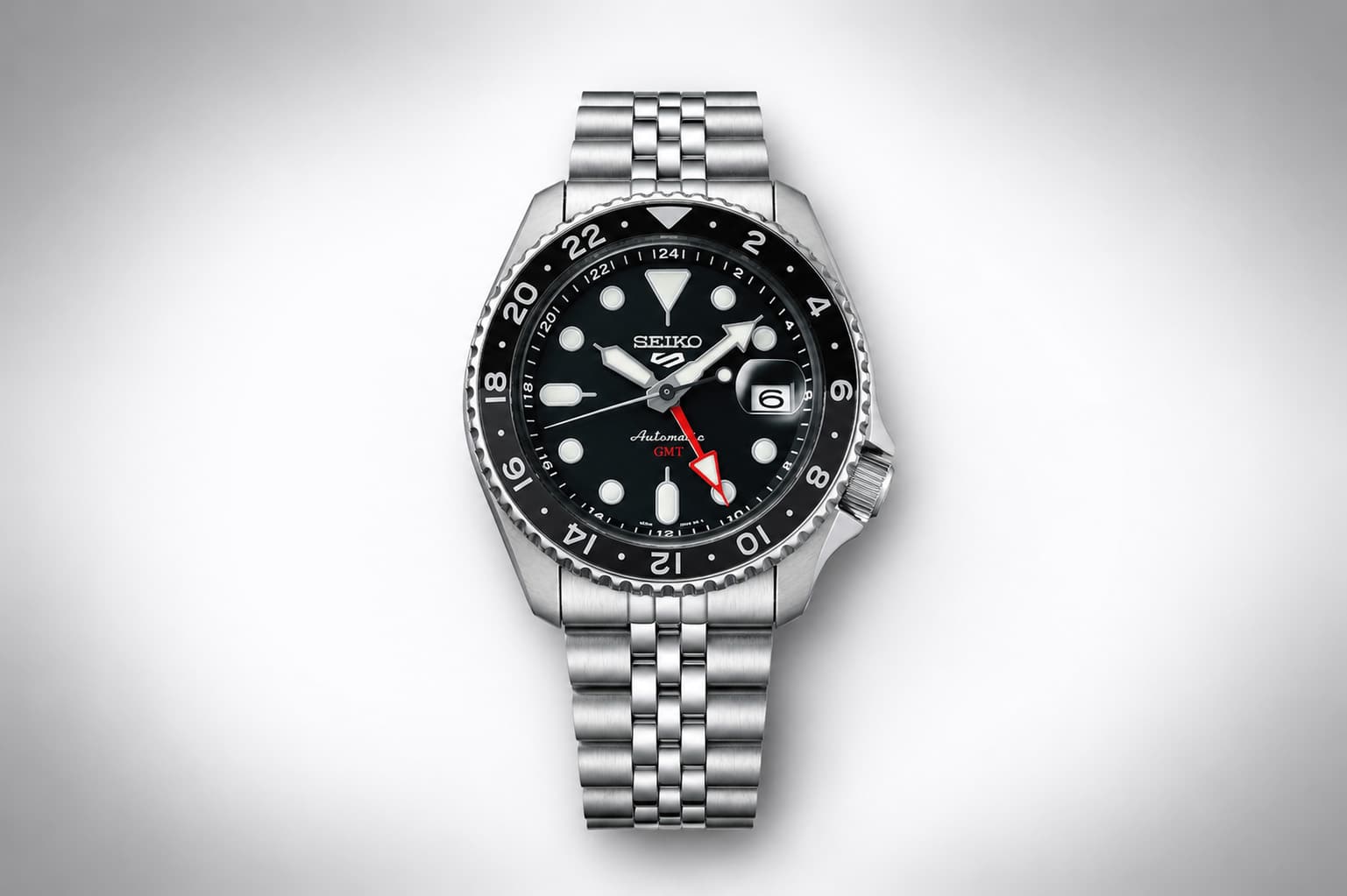 Seiko 5 Sports GMT SSK001K1 Automatikuhr schwarz-grau 42,5 mm